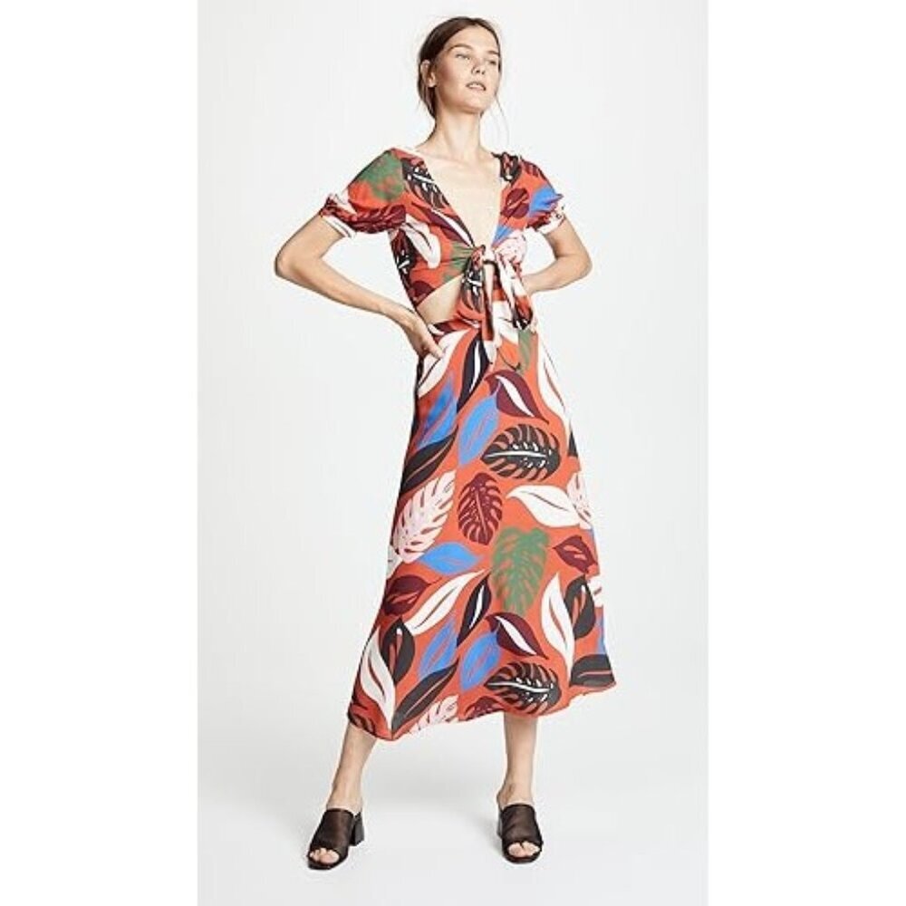 Rachel Pally Women's Crepe Wrp Top/Skirt St Set Hawaii Print Size Small